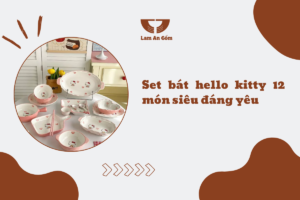 Set bát hello kitty 12 món